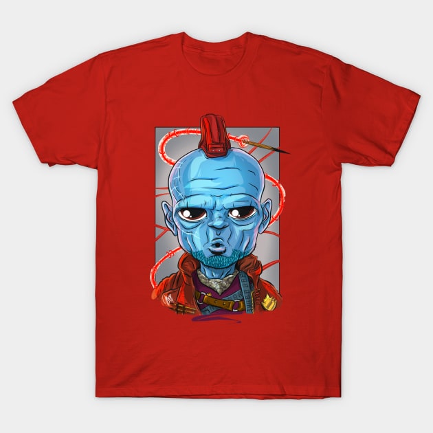 Pop Culture Caricature #8 - Yondu T-Shirt by yazgar